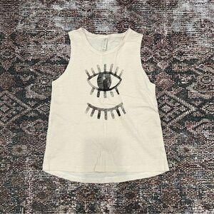 Rylee & Cru Eye Graphic Kids Tank Top - Cream size 4/5